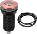 RQYEKDO Garbage Disposal Air Switch Kitchen Sink Top Long Stainless Steel Brushed Nickel Long 2.5" for Food and Waste Disposal On/Off Air Button Parts Copper… by CozyNest Decor
