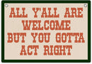 Welcome Sign Funny Welcome Banner, Trendy Retro Wall Hanging, Wall Decor, Banner Flag, Wall Flag Classroom Playroom Home Entryway Living Room Office Decor, Banner for Room, Red by TinyTreasures Baby Boutique