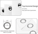 Easy-Going Blackout Curtains for Bedroom, Solid Thermal Insulated Grommet and Noise Reduction Window Drapes, Room Darkening Curtains for Living Room, 2 Panels (42x54 in, White) by CozyNest Decor