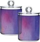 Galaxy Purple 2PCS Airtight Transparent Glass Storage Jar, Food Storage Container Glass, Can Store Candy, Salt, Coffee Beans, With lid, Easy To Use… by CozyNest Decor