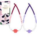 Chew Necklaces for Sensory Kids Adults, Flower Chewy Necklace Sensory Toys for Autism Nail Biting Anxiety, Fidget Necklace Oral Chew Toys, ADHD Tools for Boys Girls by TinyTreasures Baby Boutique
