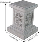 Classic Statuary Stand Garden Pedestal Sculpture Decor Plinth Base Riser, Outdoor or Indoor Resin Statuary Pedestal, 12.6"(H) x 9.5"(L) x 9.5"(W) by GreenHaven Gardens