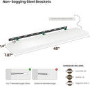 White Floating Wood Shelves for Wall 48 Inch, 8 in Deep Pine Shelf Floating Home Decor, Heavy Duty Shelf Hold 100 lbs, Wall Shelves for Bathroom Living Room Kitchen Bedroom Office Book, Set of 2 by CozyNest Decor