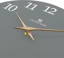Lafocuse 12 Inch Silent Grey Wall Clock Battery Operated for Living Room Decor, Simple Minimalist Wooden Wall Clock for Kitchen Bedroom Office by CozyNest Decor