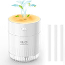 Portable Mini Humidifiers For bedroom baby, 350ml Small Cool Mist Humidifier USB Rechargeable Humidifier For plants, Travel Office Home, Auto Shut-Off,2 Mist Modes Super Quiet,With Night Light by TinyTreasures Baby Boutique