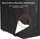 80 Gallon Outdoor Storage Box with Wheels, Waterproof Lockable Resin Deck Box Patio Storage Bin for Pool Accessories Cushion Furniture, Garden Tools, UV-Resistant Outside Delivery Black by CozyNest Decor