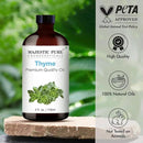 Majestic Pure Thyme Essential Oil with Glass Dropper - Huge 4 Fl Oz - 100% Pure and Natural Thyme Oil - Premium Grade Essential Oils for Diffuser, Aromatherapy, Soap and Candle Making by CozyNest Decor