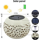 Solar Table Lantern Outdoor Waterproof- Dancing Flickering Flame Solar Powered LED Light,White Metal Desktop Decorative Lamp Auto On/Off Lighting Dusk to Dawn for Desk Patio Garden Pathway Yard by GreenHaven Gardens
