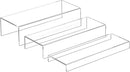 Rectangular Acrylic Display Risers Stands 3pcs, Dessert Table Display Rack, Clear Display Shelf for Funko Pop, Collectibles, Retails, Shoes, Glasses, Plants, Home Decors, Perfume - 12-1'', 2'', 3'' by CozyNest Decor