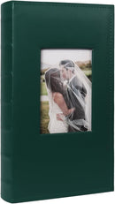 RECUTMS Photo Album 4x6 300 Photos Leather Cover Picture Book with 300 Horizontal Pockets, Slip-in Picture Albums for Family Wedding Baby Vacation (Dark Green) by TinyTreasures Baby Boutique