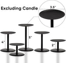 Homemory Holloween Candle Holders for Pillar Candles Set of 5 (Black) by CozyNest Decor
