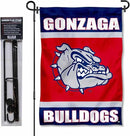 College Flags & Banners Co. Gonzaga Bulldogs Garden Flag with Pole Stand Holder by GreenHaven Gardens