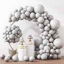 RUBFAC 129pcs Gray Balloons Different Sizes 18 12 10 5 Inches Matte Grey Latex Balloon Garland Arch Kit for Birthday Party Graduation Baby Shower Wedding Holiday Decoration by TinyTreasures Baby Boutique
