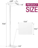 EMITEVER LED Floor Lamp, 60W Full-Spectrum Eye-Care Standing Light, 72.8” Dimmable Reading Lamp for Study Rooms, Living Rooms, Dental Offices and Conference Lighting, 4000K Natural Daylight, White by CozyNest Decor