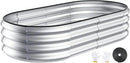 Kesfitt Raised Garden Bed Kit,Outdoor Galvanized Planter Large Metal Raised Boxes with Safety Edging and Gloves for Gardening Vegetables,Fruits,Flower(4x2x1FT) by GreenHaven Gardens