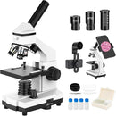 40X-2000X Monocular Microscope for Adults & Kids - Wozel Compound Microscopes for Kids with Dual LED Lights - Professional Biological Microscope with Phone Adapter Slide Set for School Home Education by TinyTreasures Baby Boutique