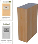 6-Cube Storage Shelf Bookcase - Wooden 3-Tier Floor Standing Open Bookshelf for Home and Office, Display Cabinet, Oak by CozyNest Decor