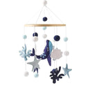 Baby Crib Mobile for Boys Girls - Ocean Animals Mobile for Crib, Gender Neutral Nursery Mobile, Baby Bassinet Mobile Toy for Soothing Sleep | Ceiling Mobile - Blue Whale, Shell, Coral, Starfish by CozyNest Decor