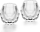 KAMMAK Crystal Whiskey Glasses Set of 2, Handcrafted Old Fashioned Glasses Stemless, 3.71oz Hand Blown White Cocktail Glasses, Engagement Gifts for Couples, Women, Men by CozyNest Decor