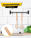 Silicone Pasta Fork and Ladle Spoon Set with Wooden Handle, Heat Resistant Non Stick Kitchen Utensils for Cooking, Stirring, Serving Spaghetti, Soup, Sauce(KHAKI) by CozyNest Decor