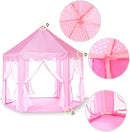 Princess Castle Tent for Girls Fairy Play Tents for Kids Hexagon Playhouse with Big Fairy Star Lights Toys for Children or Toddlers Indoor or Outdoor Games (Pink Princess Tent with Big Star Lights) by TinyTreasures Baby Boutique