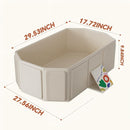 Baby Foldable Kids Bathtub for Infants to Toddler with Non-Slip Base,Easy Storage,Perfect for Small Spaces,White by TinyTreasures Baby Boutique
