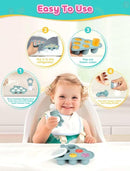 Baby Breastmilk Popsicle Molds & Fruit Food Feeder Pacifier, Silicone Baby Food Storage Containers, Baby Popsicle Molds Teething for Toddler Teething & Infant Self Feeding (Blue) by TinyTreasures Baby Boutique