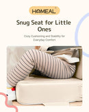 HOMEAL Toddler Booster Seat for Dining Table, Adjustable Kids Breathable Booster Seat for Kitchen, Beige by TinyTreasures Baby Boutique