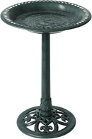 Backyard Expressions Outdoor Garden Bird Bath - Green - Weather Resistant Polyresin - 27 Inch by GreenHaven Gardens