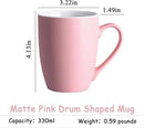 Coffee Mugs Set of 6, 12oz Ceramic Coffee Mugs with Handle, Matte Porcelain Pink Coffee Mug for Latte, Tea, Cocoa, Cappuccino, Cups for Women Men for Home Restaurant Mug (Pink) by CozyNest Decor