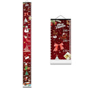 Christmas Baby Growth Chart for Wall, Height Chart for Kids, Xmas Kids Nursery Decor, Hanging Ruler Wall Decor, Kids Room Decor, Holiday Gifts for Boys Girls Toddlers - 76.7 x 7.9in with Black Wood by TinyTreasures Baby Boutique