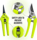 2-Pack Stainless Steel Gardening Scissors, Pruning Shears and Clippers for Gardening by GreenHaven Gardens