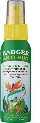 Badger Bug Spray Travel Size, Family Friendly All Natural Mosquito Repellent w/Organic Essential Oils, Smells Great, 3 Hours Effective, Deet-Free, Vegan, Travel Insect Repellent, 2.7 fl oz by TinyTreasures Baby Boutique