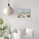 cozy country Beach Wall Art 16"x11" - Coastal Pictures Ocean Canvas Decor - Nautical Artwork Seascape Painting for Bathroom, Bedroom, Sea House by CozyNest Decor