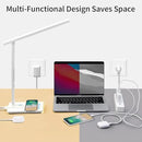 LED Desk Lamp with Wireless Charger: Desk Lamps for Home Office Bedroom, 5 Color Modes & Brightness Dimmable, 2 Night Light by CozyNest Decor