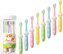 8 Pack Kids Toothbrushes Extra Soft Toddler Toothbrush 2-8 Years Children Manual Toothbrushes for Clean Teeth Cute Kid Toothbrushes Make Your Toddler Love Brushing Teeth by TinyTreasures Baby Boutique