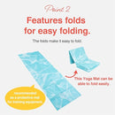 Folding Yoga Travel Pilates Mat Foldable Easy to Carry to Class Beach Park Tear resistant Travel Picnics 4mm Thick 9 Colors by TinyTreasures Baby Boutique