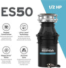 InSinkErator Essentials ES50 Kitchen Garbage Disposal with Power Cord, 1/2 HP Motor Continuous Feed Food Waste Disposer, ES50 W/C by CozyNest Decor