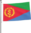 Eritrea Eritrean Flag Garden Yard House 2x3 ft Flags Double Sided Print Banner Indoor Outdoor Party Home Decorations for Boat Dorm House Balcony by GreenHaven Gardens