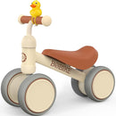 Baby Balance Bike Toys for 12-36 Months Kids Toy Boy and Girls Gifts Toddler Best First Birthday Gift Children Walker No Pedal Infant 4 Wheels Bicycle (Classic, White) by TinyTreasures Baby Boutique