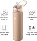 Enerbone 32 oz Insulated Water Bottle, Stainless Steel Bottle with Carrying Strap, Double-Wall Vacuum Insulation Design, Leakproof Sports Bottle with Straw, Keep Drinks Cold or Hot for Hours by CozyNest Decor