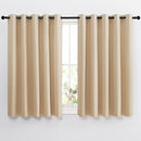 NICETOWN Bedroom Blackout Curtains and Drapes - Window Treatment Thermal Insulated Solid Grommet Blackout Draperies for Bedroom (Biscotti Beige, Set of 2, 66 by 54 Inch) by TinyTreasures Baby Boutique