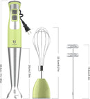 Immersion Hand Blender, UTALENT 3-in-1 8-Speed Stick Blender with Milk Frother, Egg Whisk for Coffee Milk Foam, Puree Baby Food, Smoothies, Sauces and Soups - Green by TinyTreasures Baby Boutique