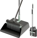 JOYMOOP Black Broom and Dustpan Set with 56” Handle, Upright Angle Design for Pet Hair and Hard Floor Sweeping by CozyNest Decor