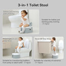 3 in 1 Toddler Potty Training Toilet Seat with Steps Ladder, Foldable Potty Train Chair Adapter for Toddlers Kids Boys Girls, Blue by TinyTreasures Baby Boutique