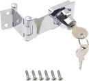 Door Lock Hasp Latchs, Collapsible Solid 304 Stainless Steel File Cabinet Lock Desk Drawer Lock, for 90 Degree and 180 Degree Drawers, Dabinets, Doors, Flip Barn Door (Individual Key) by TinyTreasures Baby Boutique