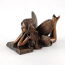 Top Collection 4386 Miniature Garden & Terrarium Fairy Reading Statue, Small, Bronze by GreenHaven Gardens