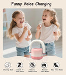 EWA Portable Mini Metal Karaoke Machine, Bluetooth Karaoke Speaker with 2 Wireless Microphones, Ideal Gifts for Girls Boys Family Home Party Birthday Christmas Toys Gifts-(Pink) by TinyTreasures Baby Boutique