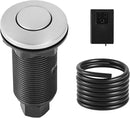 VEVOR Garbage Disposal Air Switch Kit, 3.5" Long Sink Top Air Switch for Food Waste Disposal, Brushed Silver Stainless Steel ON/OFF Air Push Button for Granite, Marble, and Quartz Countertops by CozyNest Decor