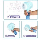 Automatic Bubble Guns with Light, Zealous 2pc High Output Bubble Machines with Bubble Solution & Bubble Concentrate,Handheld Battery Operated Bubble Maker Toys for 3000+ (Bubble-White) by TinyTreasures Baby Boutique